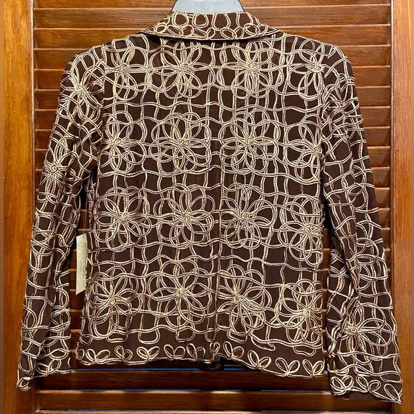 VNTG Semi-sheer Embroidered Mesh Laura Ashley, Zip jacket in excellent condition - Picture 3 of 14
